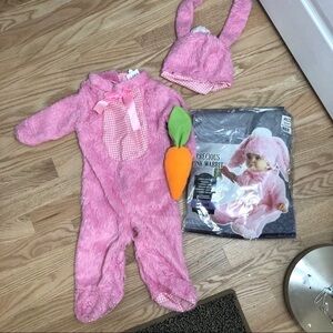 Pink Rabbit Outfit Costume Baby 6-12 months Bunny Girls Easter Halloween